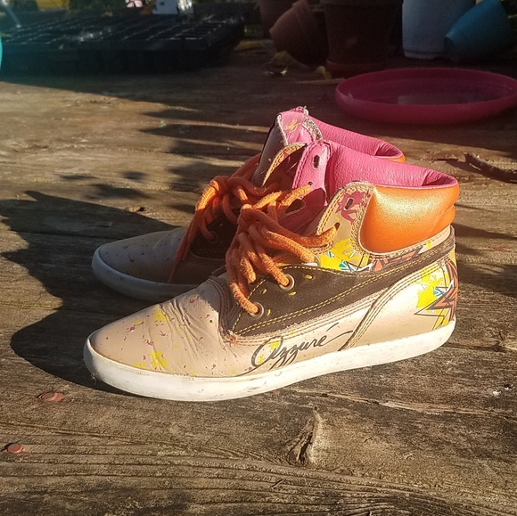 Shoes - Pink Orange Midtops